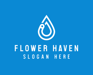 Modern Water Droplet  logo design