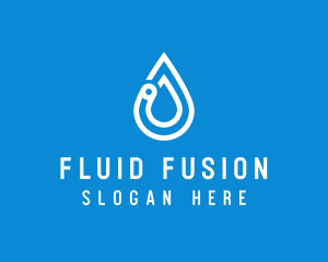 Modern Water Droplet  logo design