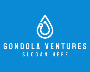 Modern Water Droplet  logo design