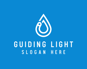 Modern Water Droplet  logo design