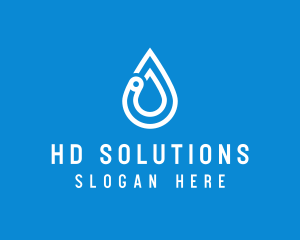 Modern Water Droplet  logo design