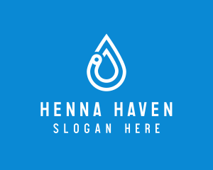 Modern Water Droplet  logo design