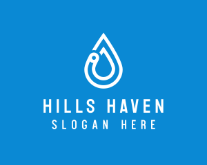 Modern Water Droplet  logo design