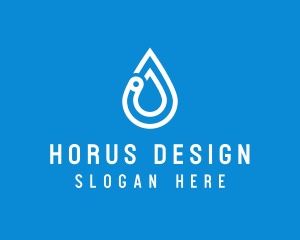 Modern Water Droplet  logo design