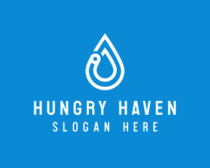 Modern Water Droplet  logo design