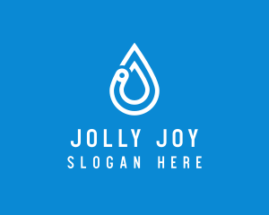 Modern Water Droplet  logo design