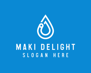 Modern Water Droplet  logo design