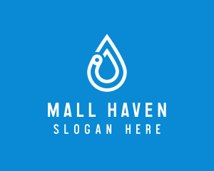 Modern Water Droplet  logo design