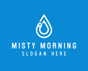 Modern Water Droplet  logo design