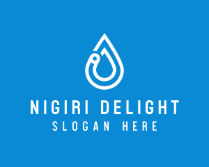 Modern Water Droplet  logo design