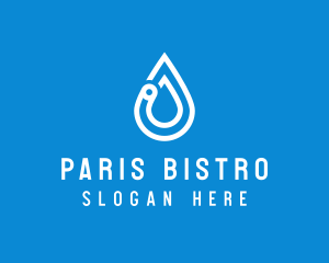 Modern Water Droplet  logo design