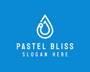 Modern Water Droplet  logo design