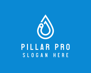 Modern Water Droplet  logo design