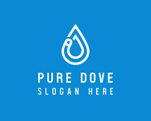 Modern Water Droplet  logo design