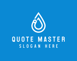 Modern Water Droplet  logo design