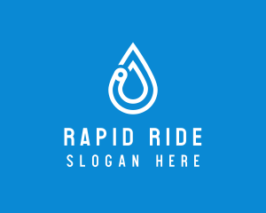 Modern Water Droplet  logo design