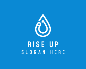 Modern Water Droplet  logo design