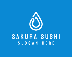 Modern Water Droplet  logo design