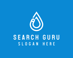 Modern Water Droplet  logo design