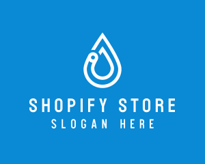 Modern Water Droplet  logo design