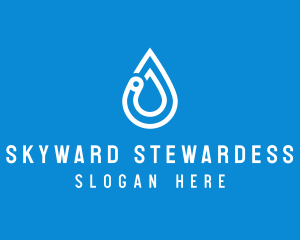 Modern Water Droplet  logo design