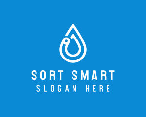 Modern Water Droplet  logo design