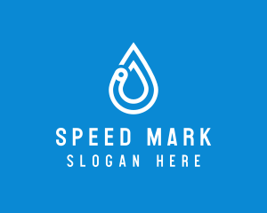 Modern Water Droplet  logo design