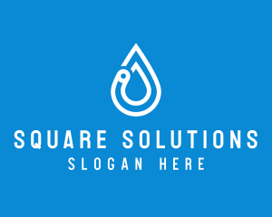 Modern Water Droplet  logo design