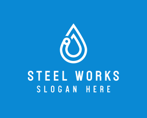 Modern Water Droplet  logo design