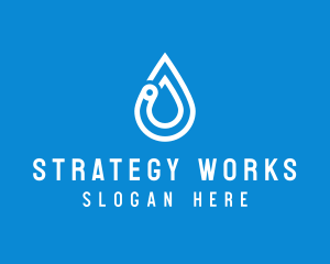 Modern Water Droplet  logo design