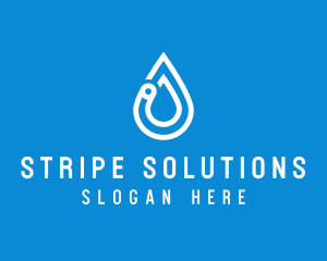 Modern Water Droplet  logo design