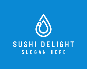 Modern Water Droplet  logo design