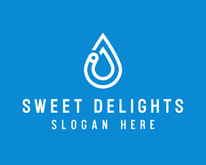 Modern Water Droplet  logo design