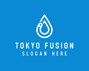 Modern Water Droplet  logo design