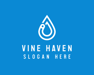 Modern Water Droplet  logo design