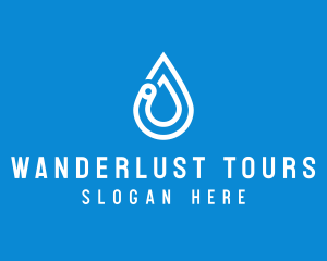 Modern Water Droplet  logo design