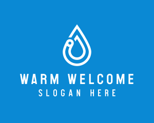 Modern Water Droplet  logo design