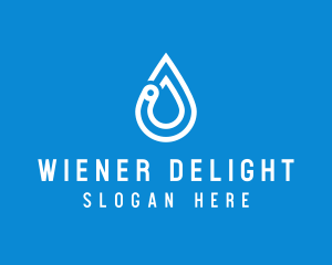 Modern Water Droplet  logo design