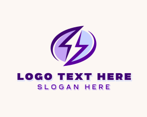 Technology - Thunder Lightning Electricity logo design