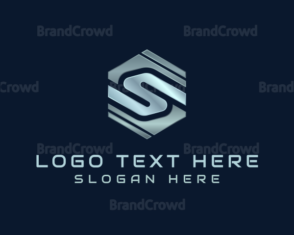 Metal Hexagon Company Letter S Logo