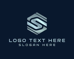 Brand - Metal Hexagon Company Letter S logo design