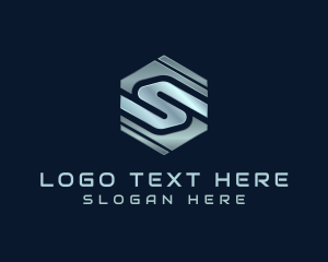 Media - Metal Hexagon Company Letter S logo design