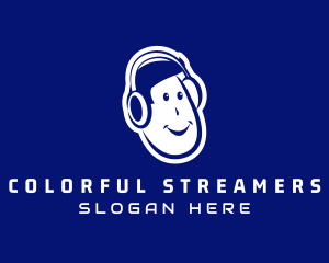 Game Streamer Headphones logo design