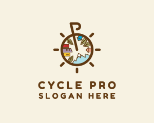 Cycling Bike Travel logo design