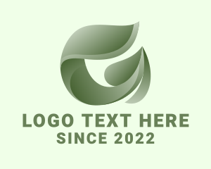 Vegan - Eco Gardening Leaf logo design