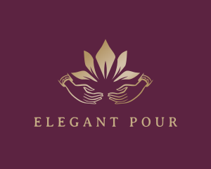 Elegant Lotus Hands logo design