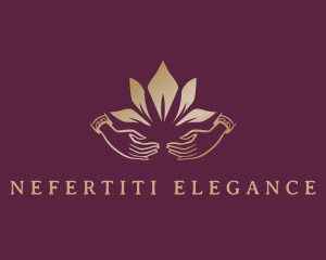 Elegant Lotus Hands logo design