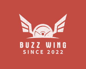 Winged Barbell Plate logo design