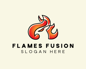 Flaming Phoenix Fire   logo design