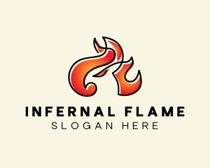 Flaming Phoenix Fire   logo design